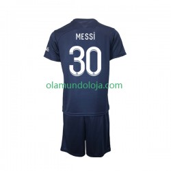 Camisola Paris Saint-Germain Messi 30 Criança Equipamento Primeiro 2022-2023 Manga Curta
